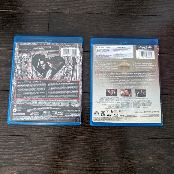LIKE NEW Sweeney Todd + Sleepy Hollow Blu-ray movies (set of 2), Johnny Depp - Picture 2 of 11